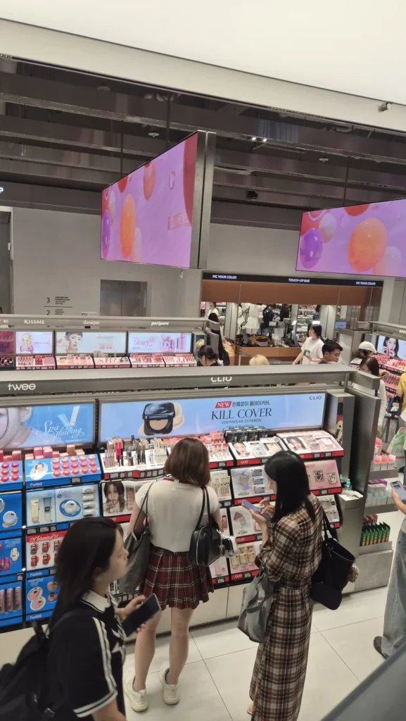 Makeup floor inside Olive Young Central Gangnam Town