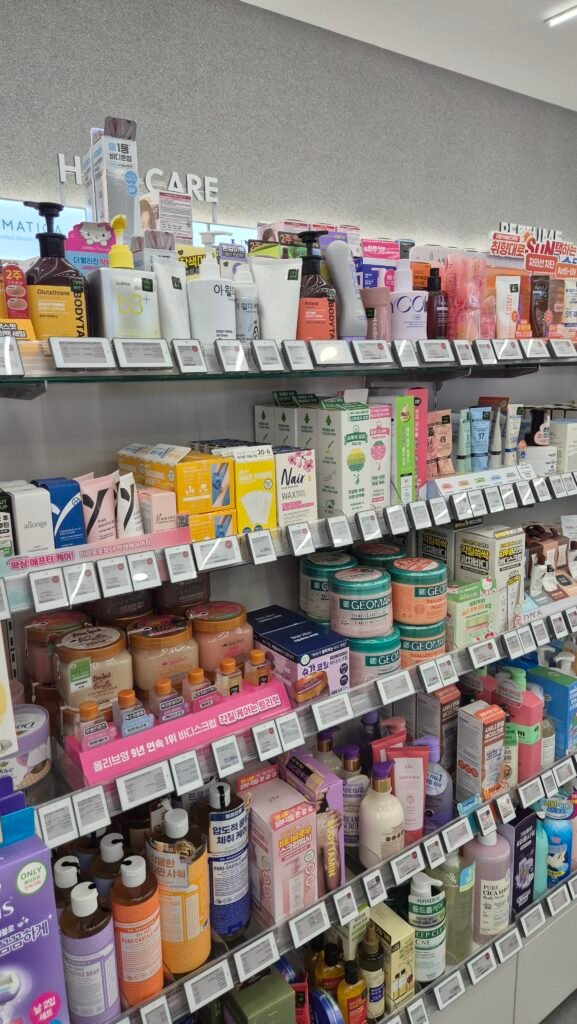 Hair and scalp care section inside Olive Young