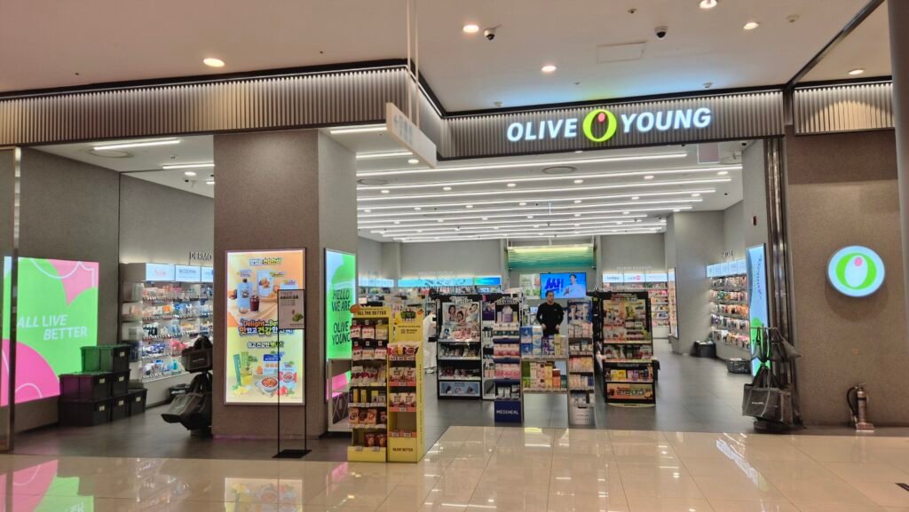 Olive Young store entrance in Korea